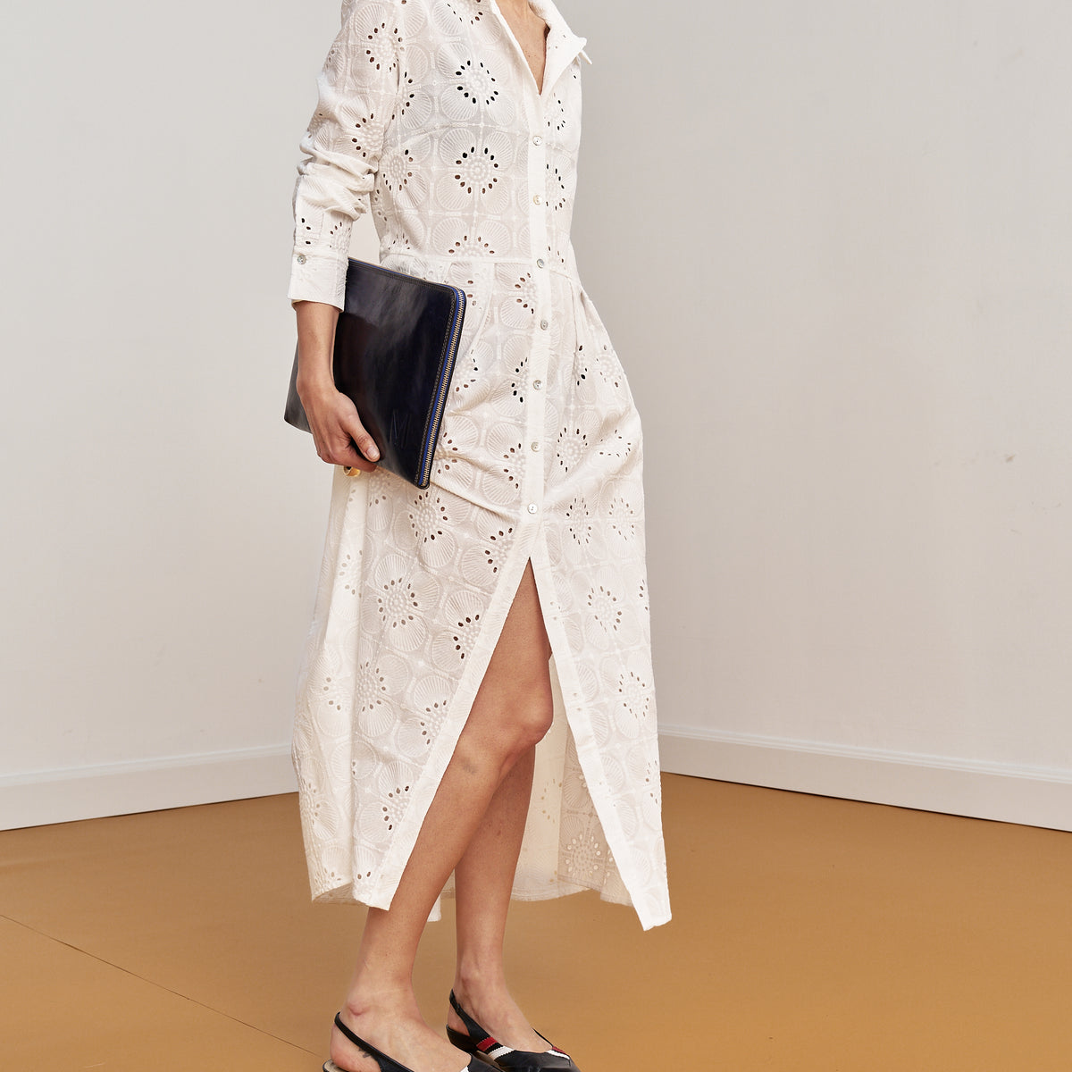 Abito Miz 26 | Cotone Sangallo Ricamato Bianco – Michela Meni Studio