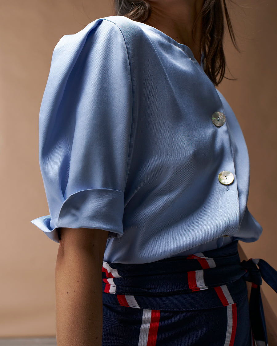 Camicia Lucinda | Seta Azzurro