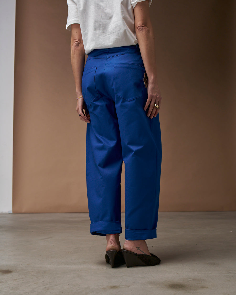 Pantalone Ettore | Cotone Blu China