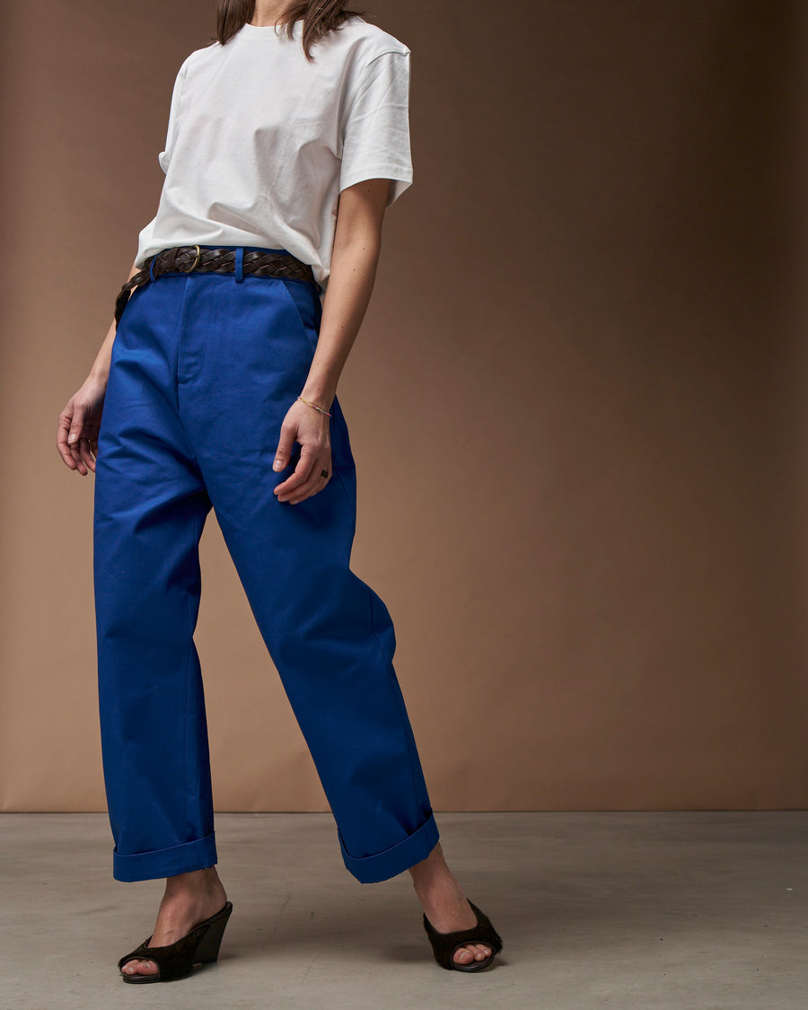 Pantalone Ettore | Cotone Blu China