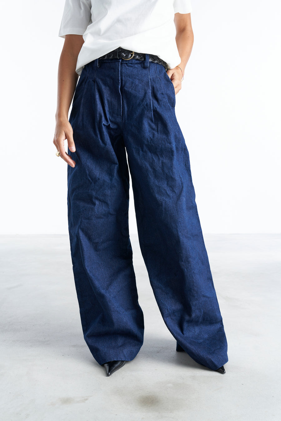 Timo trousers | Blue Navy * Micro Checked