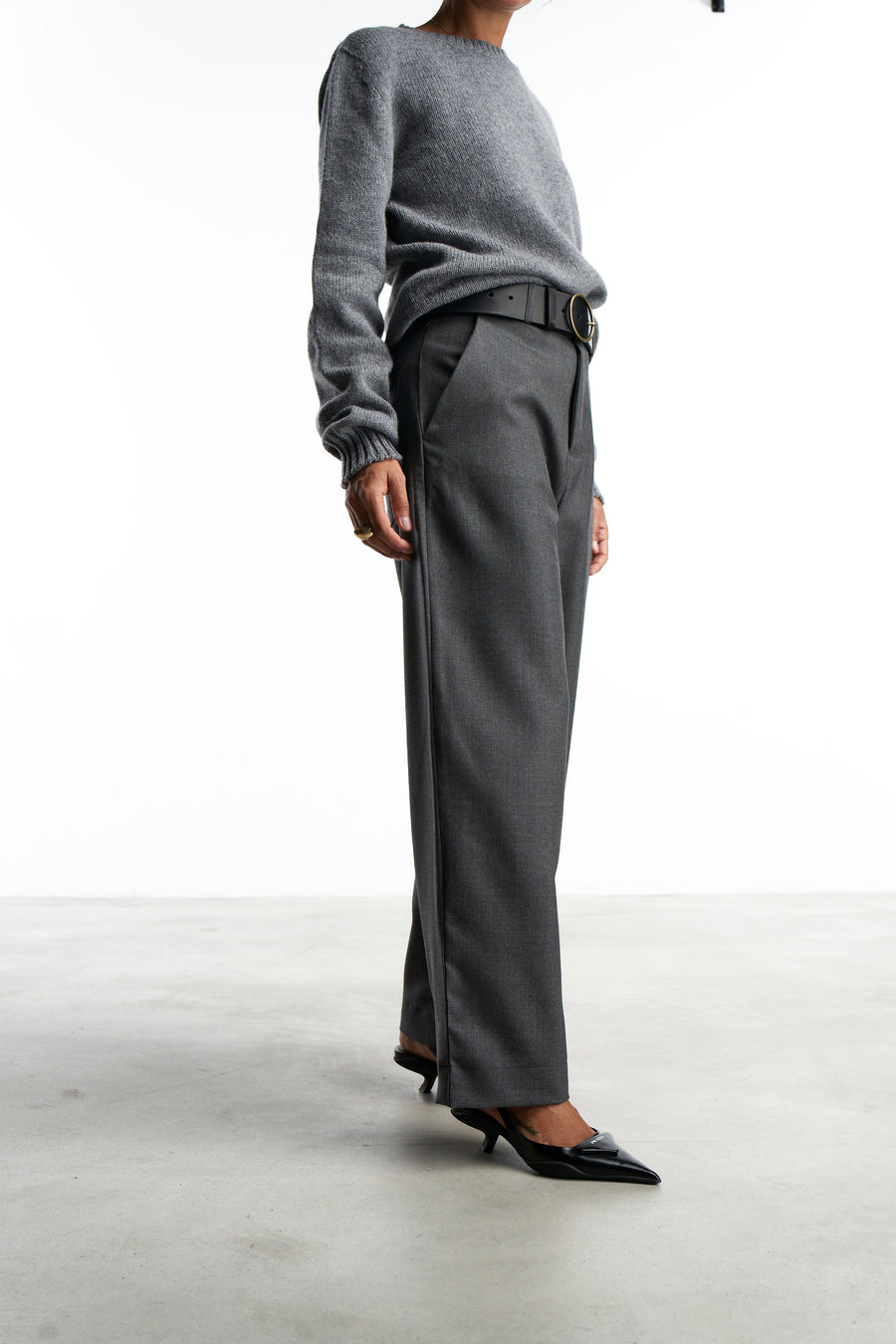 Pantalone Ettore |  Fresco Di Lana grigio medio