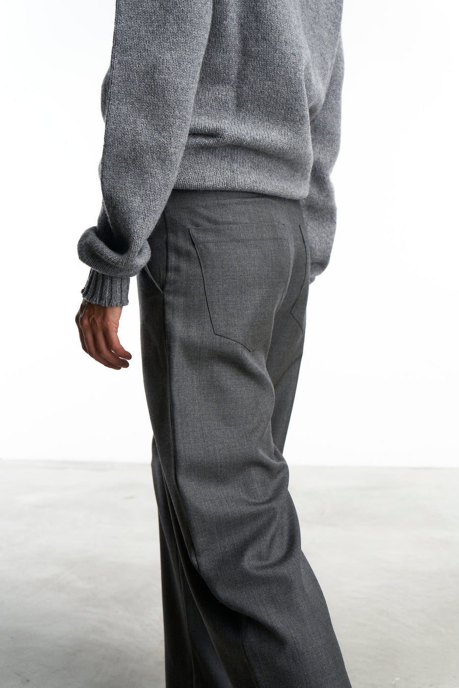 Pantalone Ettore |  Fresco Di Lana grigio medio
