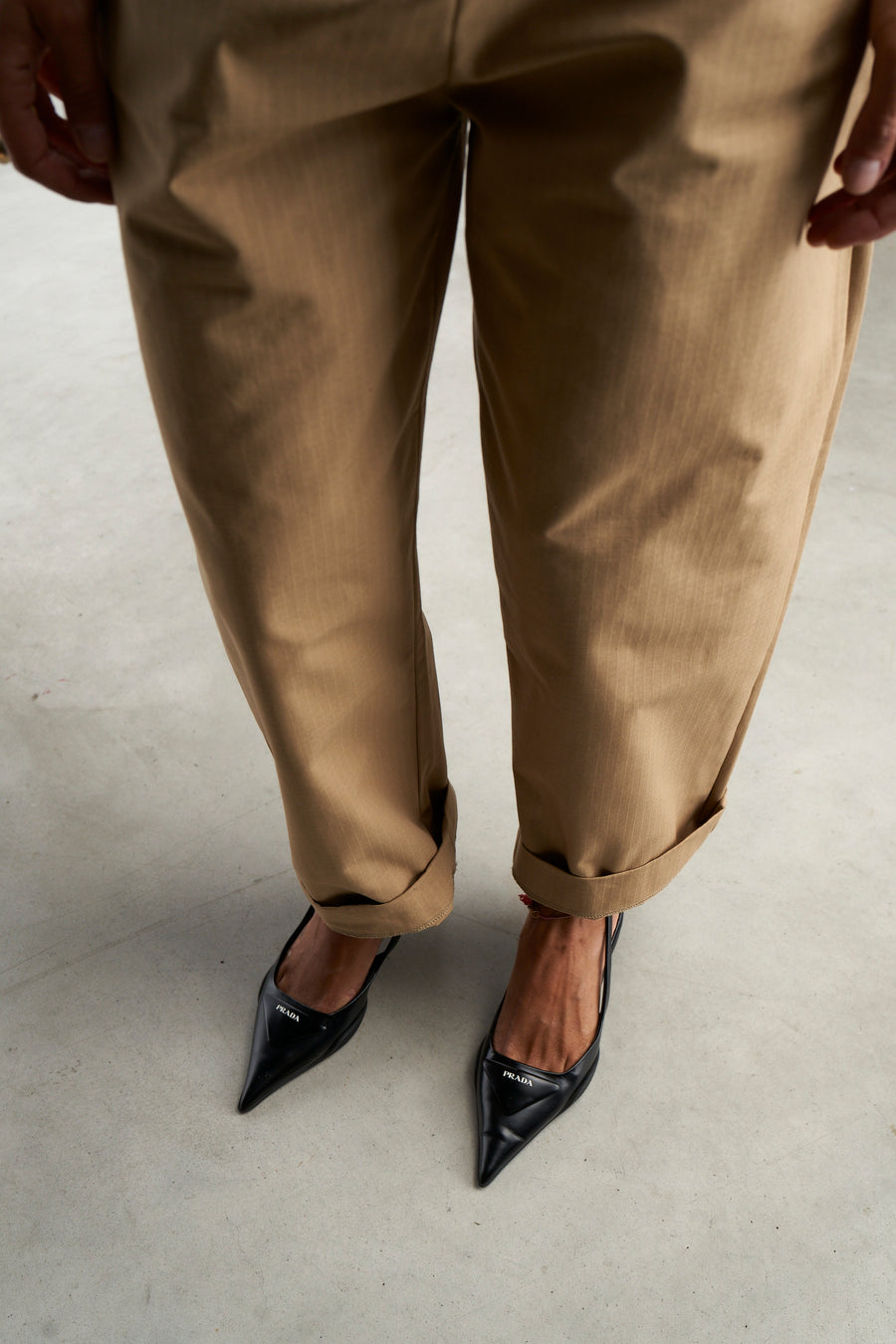 Pantalone Ettore | Cotone Check Nocciola