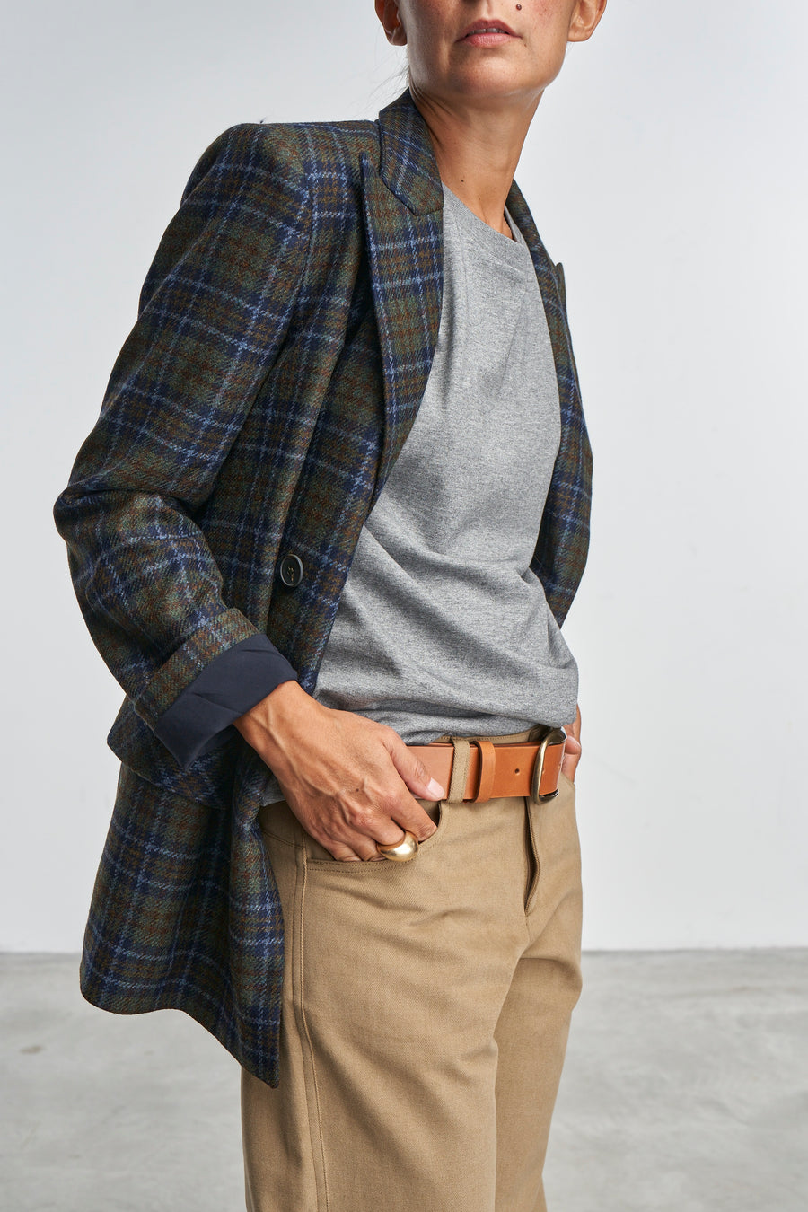 Blazer Gian | Tartan verde