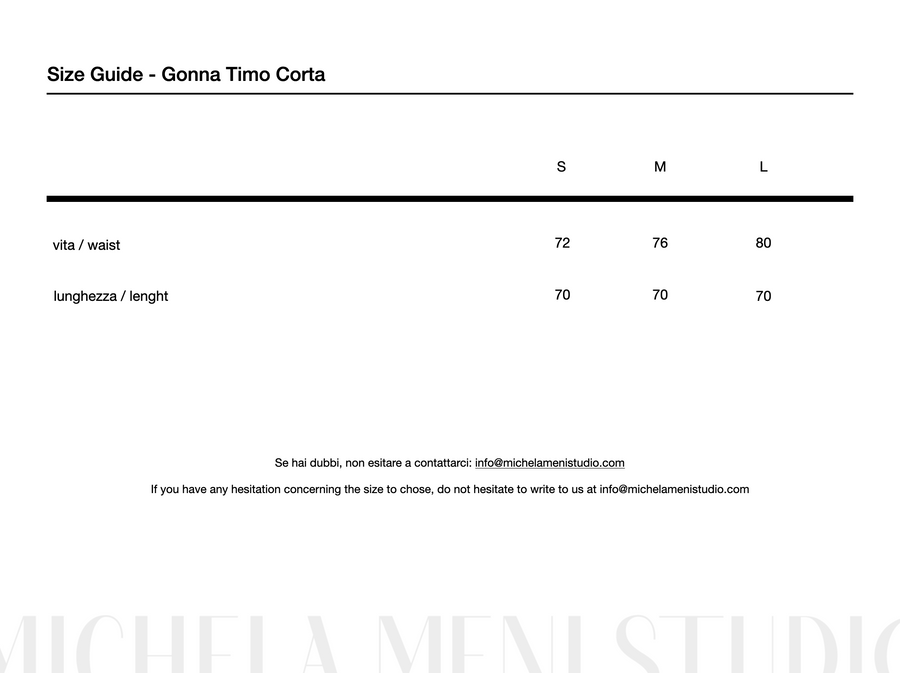 Gonna Timo Corta | Cotone Riga Riviera